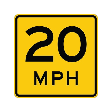 Sign Solutions Usa 18 in Height, 18 in Width, Aluminum, Square DUS08DFO1818W13-1P20